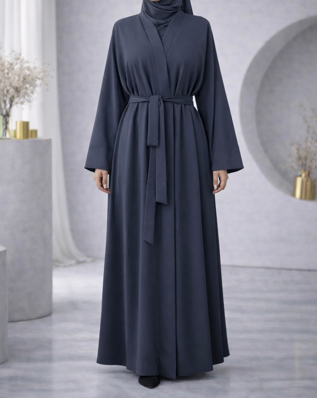 Classic Nidha Open Abayas Wide Sleeve