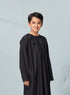 Kids Embroidered Black Thobe with Black Tassel Ages 3-13 Kids Omaar thobe in Black