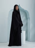 Women's Premium Batwing Abaya with Scarf in Black Sobha, thobeluxe premium everyday batwing/butterfly black abaya with a matching chiffon scarf