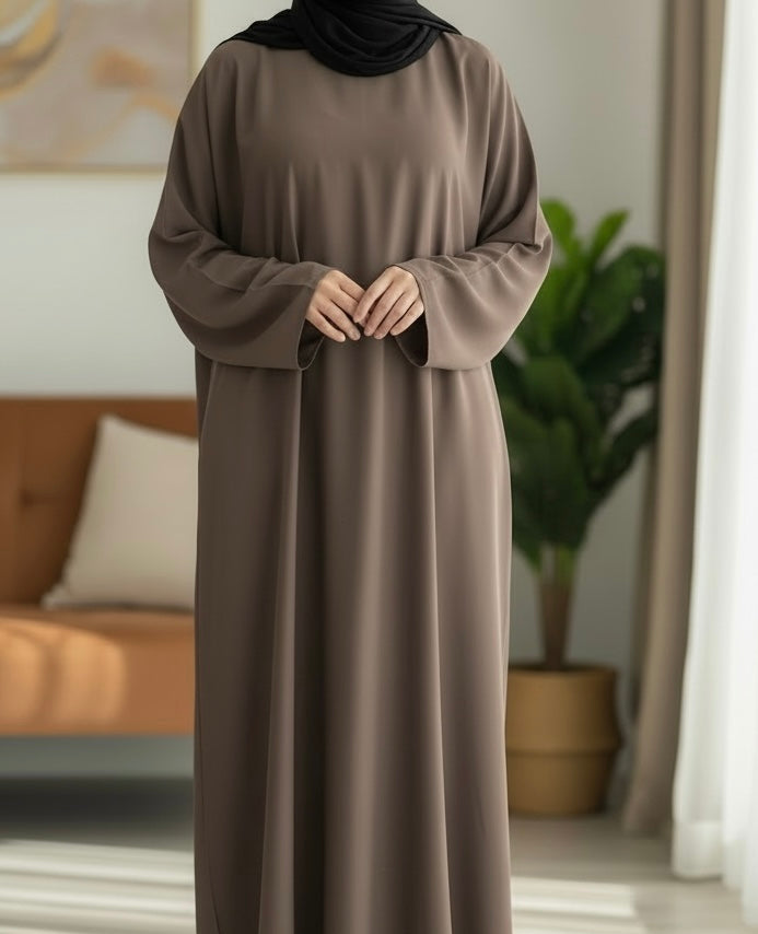Taupe Closed Abaya TL Essentials