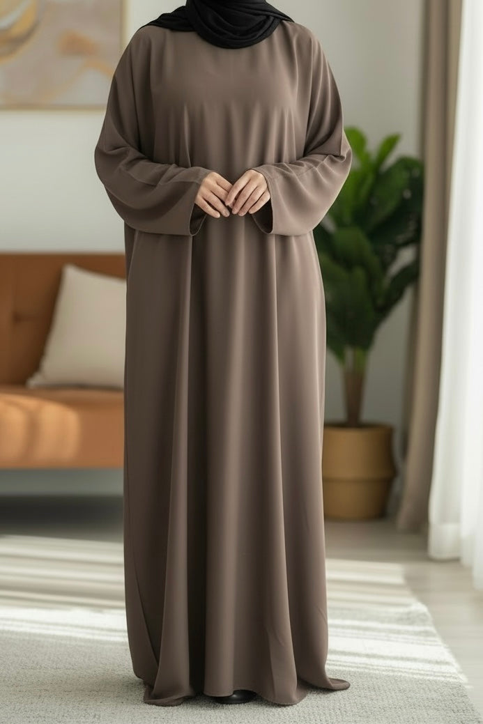 Taupe Closed Abaya TL Essentials