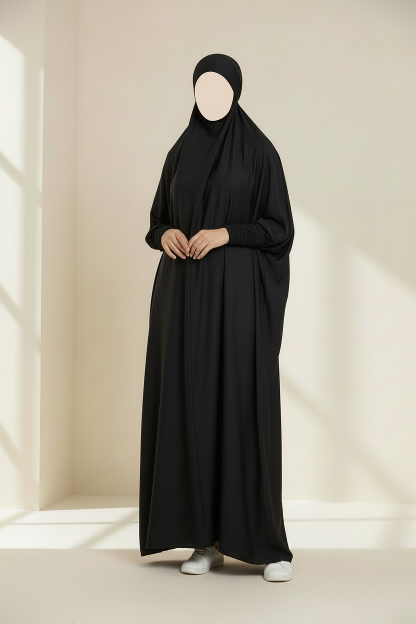 One Piece Jilbab - Velvet Satin