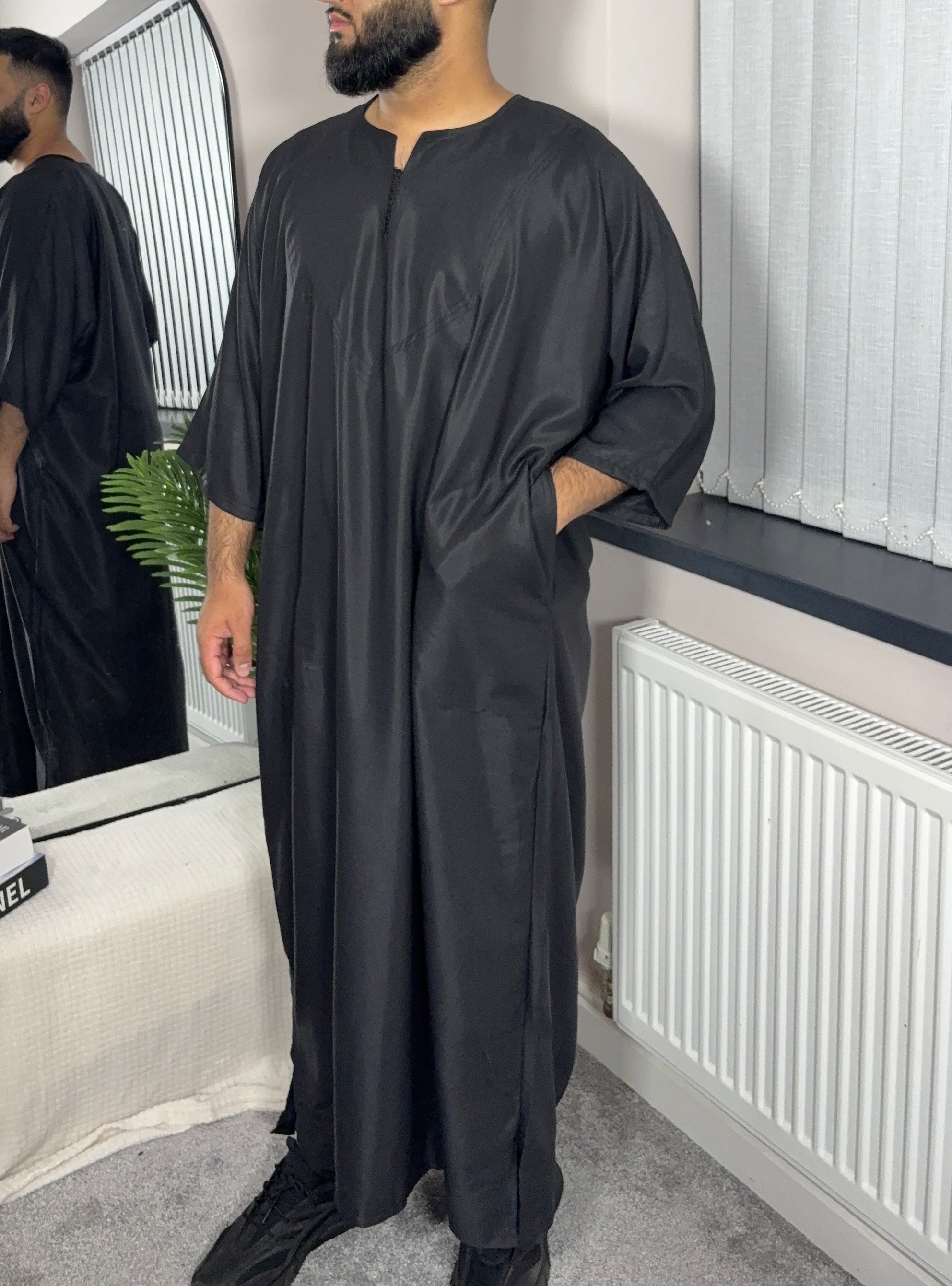 TL Comfort- Comfort Moroccan Gandoura - Obsidian Black