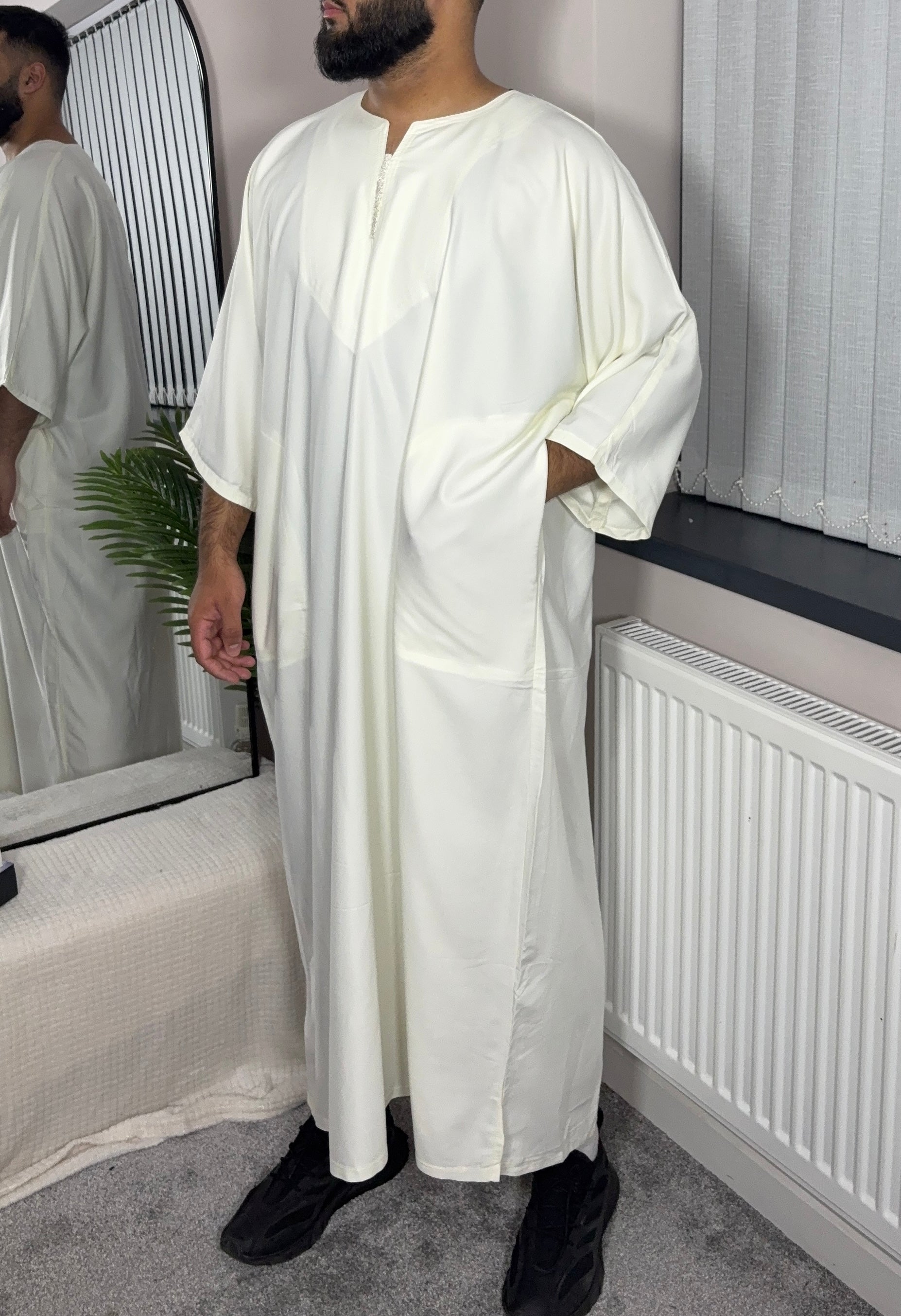 TL Comfort- Comfort Moroccan Gandoura - Pristine White