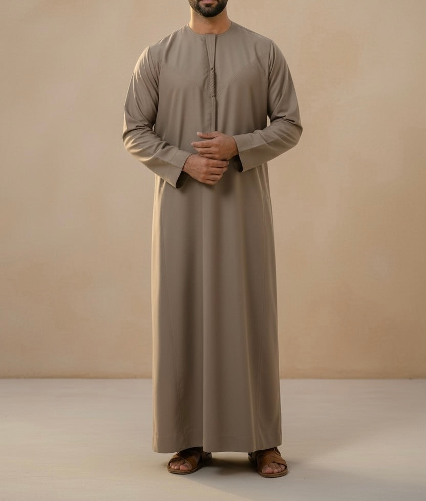 Emaar Matte Taupe Premium Emirati Thobe