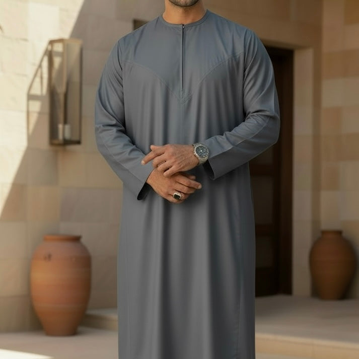 Matte Grey Omani Thobe TL Essentials