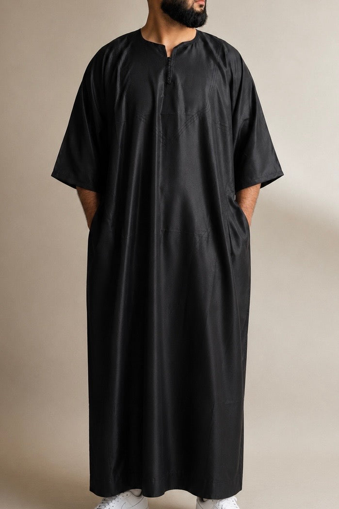 TL Comfort- Comfort Moroccan Gandoura - Obsidian Black