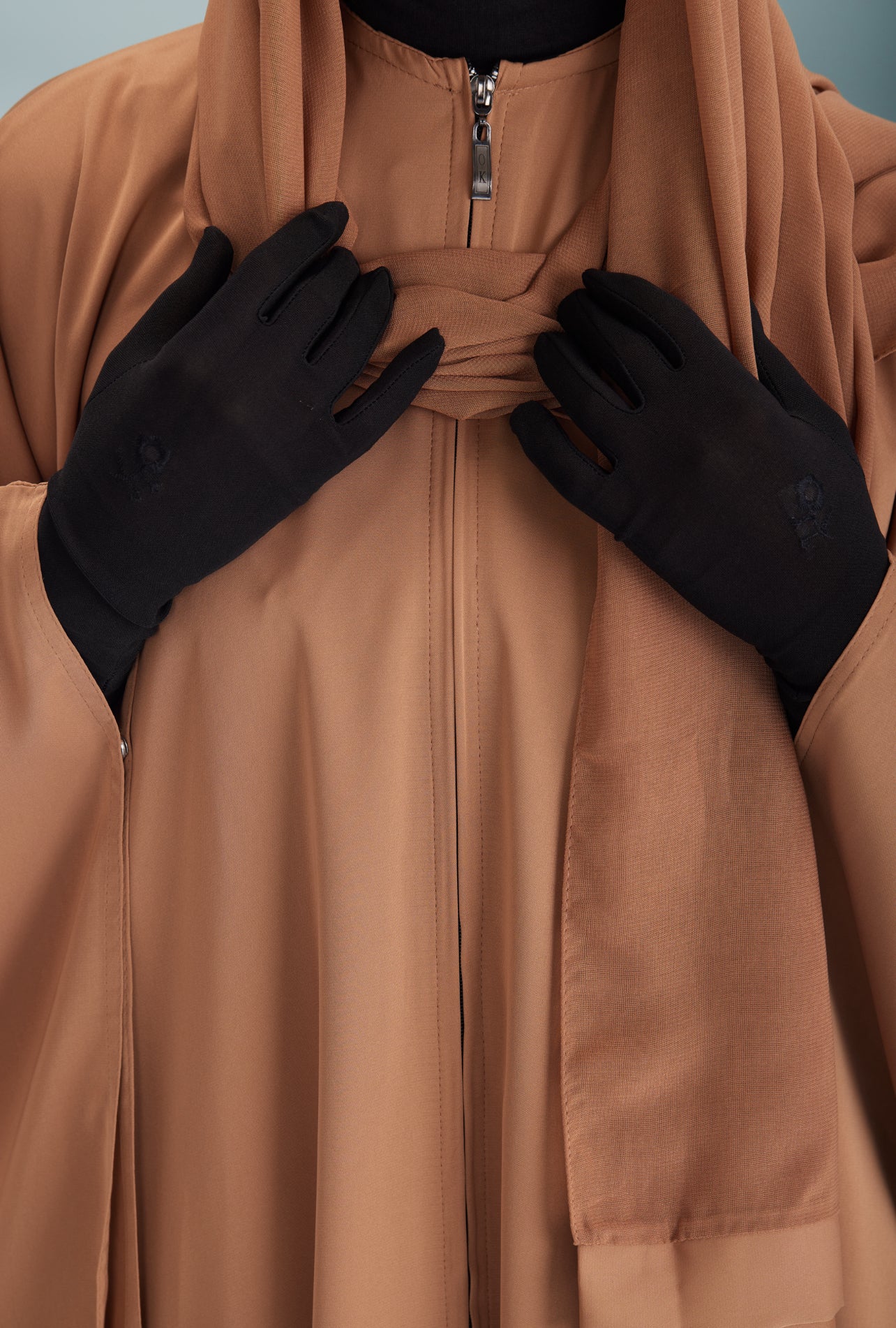 Women's Premium Batwing Abaya with Scarf in Caramel Discover Sobha, premium everyday batwing/butterfly caramel abaya with a matching chiffon scarf