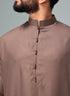 Mens Traditional Saudi Collared Thobe in Hazelnut Thobeluxe