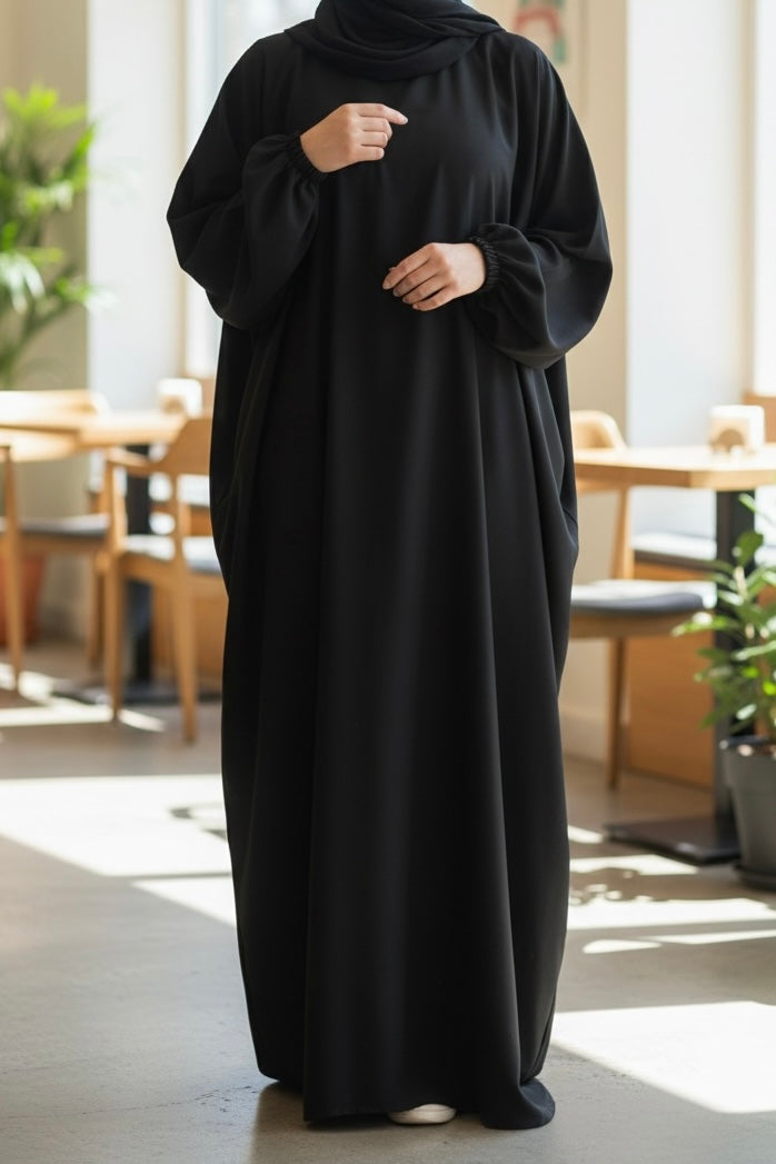 Black Batwing Abaya TL Essentials