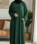 Green Closed Abaya TL Essentials