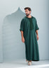 Traditional Moroccan Thobes dark green by Thobeluxe