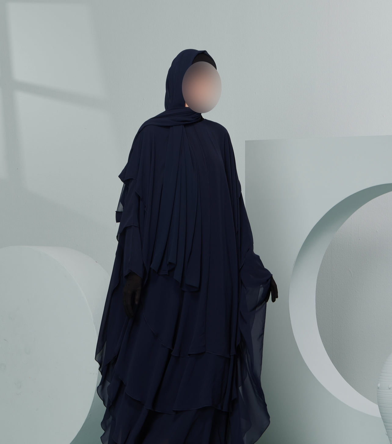 Women's Farasha Style Abaya in Navy