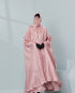 Women's Luxury Kaftan Style Abaya Set with scarf in Pink