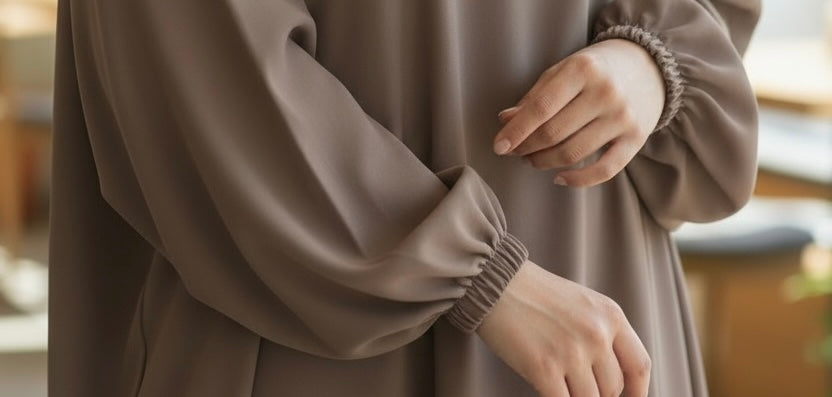 Taupe Batwing Abaya TL Essentials