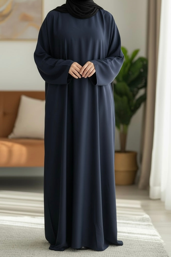 Navy Closed Abaya TL Essentials