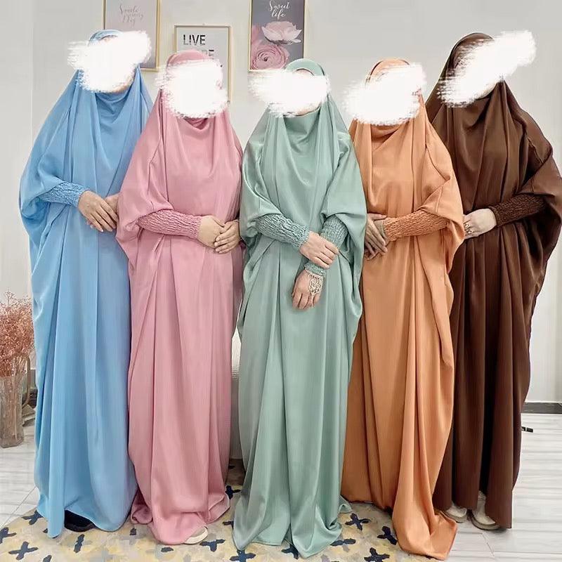 womens Velvet Satin One Piece Jilbabs
