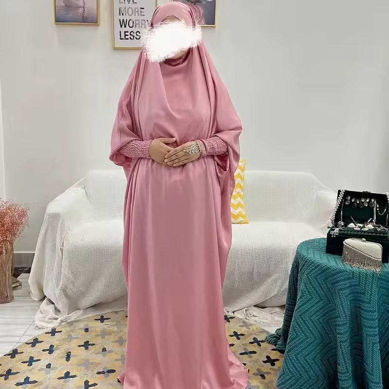 womens Velvet Satin One Piece Jilbabs