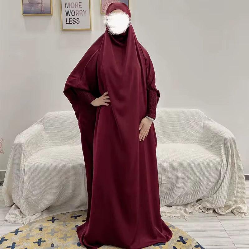womens Velvet Satin One Piece Jilbabs