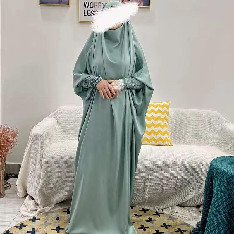 womens Velvet Satin One Piece Jilbabs