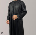 Shiny Emirati Thobe in Black For Men