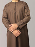 brown Thobes for Men, Luxury Thobe, Traditional Moroccan Thobes by Thobeluxe, Arabian Thobes for Men Gandoura Thobes